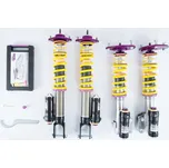 Výškově stavitelný podvozek KW V4 Clubsport s třícestně nastavitelnou tuhostí pro Porsche Cayman max zatížení PN do 800 kg