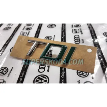 Polep vozidla 3D emblém - TDI zelené pro rok 09-13