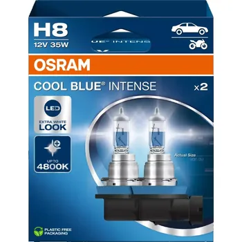 Autožárovka OSRAM COOL BLUE INTENSE NEXT GENERATION autožárovky H8 - bílé světlo 5000 K, 2 ks v balení