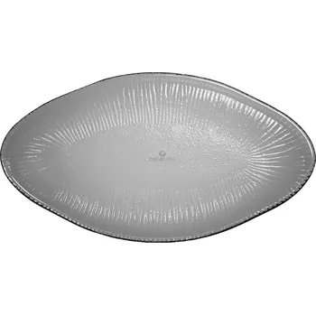 Talíř CHURCHILL Bamboo glass Talíř mělký, oválný, Sklo, Délka: 300 mm, Šířka: 162 mm