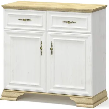 Komoda VerDesign JARMANKA 2D2DRW komoda, borovice/dub zlatý