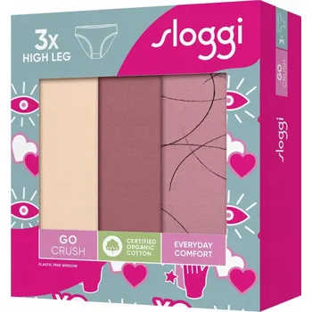 Dámské oblečení 3 x Dámské kalhotky sloggi GO Crush High leg C3P S