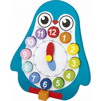 Dřevěná hračka Playtive Dřevěné hodiny – vzdělávací puzzle pro nejmenší