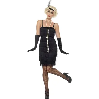 Karnevalový kostým Kostým Flapper krátké šaty černé, Velikost XXL 52-54, SF45498x
