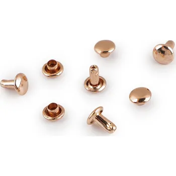 Nýt Duté nýty Ø6 mm oboustranné Varianta: 2 růžové zlato, Balení: 100 pár