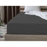 Jersey prostěradlo tmavě šedé 180 x 200 cm 143351091