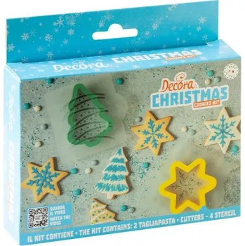 Vykrajovátko Stencil Vánoce (2 vykrajovátka, 4 stencily)