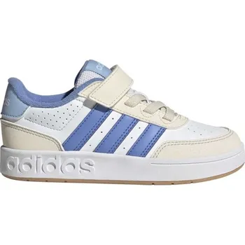 Dívčí obuv Dětská volnočasová obuv adidas BREAKBASE C 28 Bílá, Béžová, Světle modrá