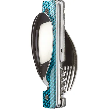 Kempingové nádobí Kapesní multifunkční příbor Akinod 13h25 Mosaique bleue