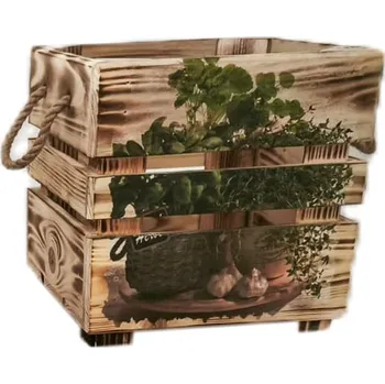 Úložný box bedýnka OK1-BYLINKY 19x19x18 DŘEVO