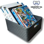 Rotho Plastový košík COUNTRY, rovný, antracit (14l - 30x33x16) 191805270