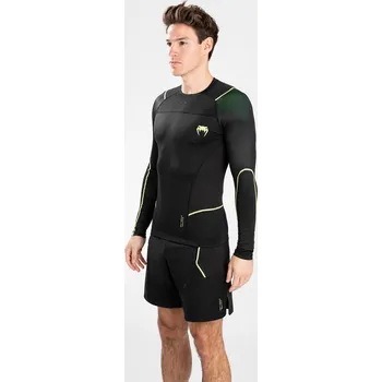 Oblečení pro bojové sporty Venum Fusion 2.0 Rashguard Long Sleeves - Black/Yellow Velikost: XXL