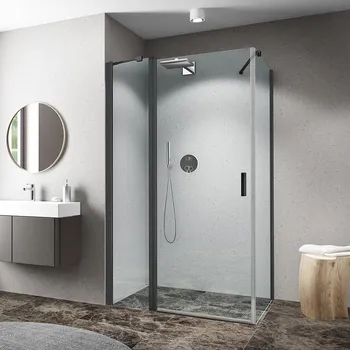 Roth CARIBA LINE CI EPF+CI FXG Sprchový kout obdélníkový 120x80 cm Profil: Černá, Sklo: Hladké čiré