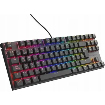 Klávesnice Klávesnice Genesis GENESIS THOR 303 TKL ES HERNÍ KLÁVESNICE RGB PODSVÍCENÍ MECHANICKÝ TICHÝ SPÍNAČ ČERNÁ HOT