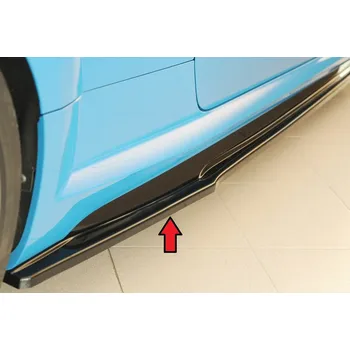 PC tuning Rieger spoiler pod boční práh (ca. 19mm) mont. strana pravá pro Audi TTS 8J-FV, 8S kupé, 09/18-, plast ABS lakovaný do černé lesklé barvy