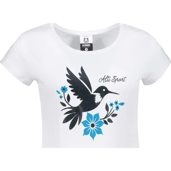 Dámská móda Dámské triko s krátkým rukávem ALTISPORT ALW192122 BÍLÁ L