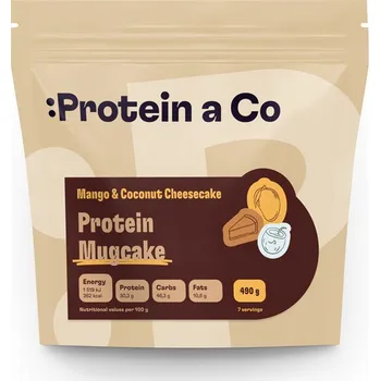 Fitness strava Protein a Co Protein MugCake 490 g Příchuť: Mango & Coconut Cheesecake