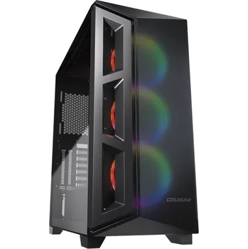PC skříň Cougar gaming COUGAR PC skříň DARK BLADER X5 Black Mid Tower Plastic with Mesh Front Panel 1 x ARGB Fan 4mm TG Left Panel CGR-5UM3TB-X5