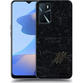 Pouzdro na mobilní telefon Picasee silikonový černý obal pro OPPO A16s - SCRATCH
