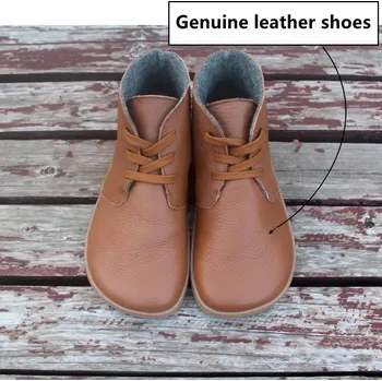 Dámské kozačky Dámské zimní kožené boty s vlněnou podšívkou Velikost: 42, Barva (Varianta): Hnědá