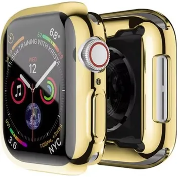 Příslušenství k chytrým hodinkám Silikonový kryt pro Apple Watch 10 42 mm - Zlatý
