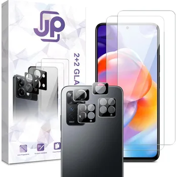 JP Combo pack, Sada 2 tvrzených skel a 2 sklíček na fotoaparát, Xiaomi Redmi Note 11 Pro