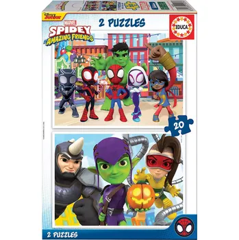Puzzle EDUCA Puzzle Spidey a jeho úžasní přátelé 2x20 dílků