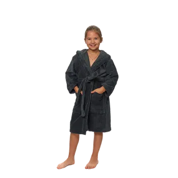 Dívčí župan Dětský župan s kapucí, Cool Gray 116