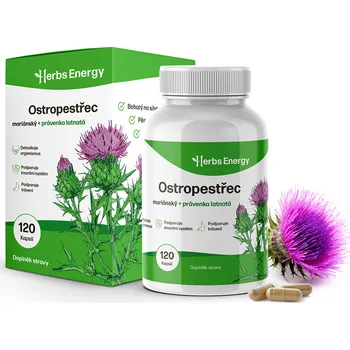Herbyway Ostropestřec mariánský + právenka latnatá 617,3 mg, 4x 120 cps.
