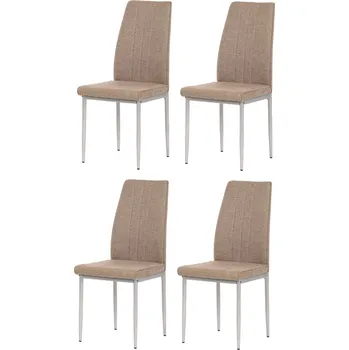 Jídelní židle Sada jídelních židlí DCL-379 BR2, 4 ks, světle hnědá