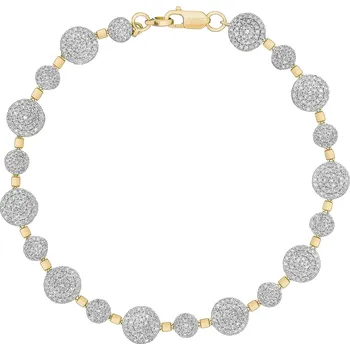 Náramek Zlatý náramek s diamanty - 0,95 ct - ryzost 585 - 157.246