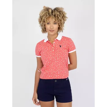 Dámské tričko U.S.Polo Assn. dámské polo tričko STAR korálové XL
