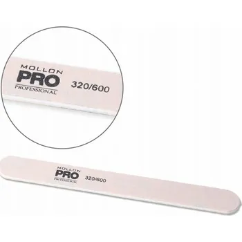 Profesionální pilník na nehty bílý - rovný, zrnitost 320/600 - M
