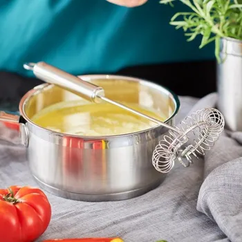 ROESLE Rundgriff 28 cm - kuchyňská metla pružinová spirálová z nerezové oceli