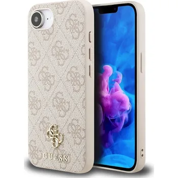 Náhradní kryt pro mobilní telefon Guess PU 4G Small Metal Logo MagSafe zadní kryt pro iPhone 16e Pink
