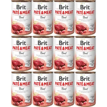 Krmivo pro psa BRIT Paté & Meat Beef - vlhké krmivo pro psy - 12x400g
