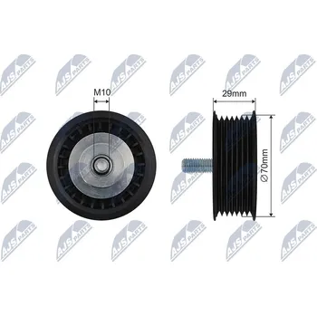 Napínací kladka, žebrovaný klínový řemen NTY RNK-AU-073