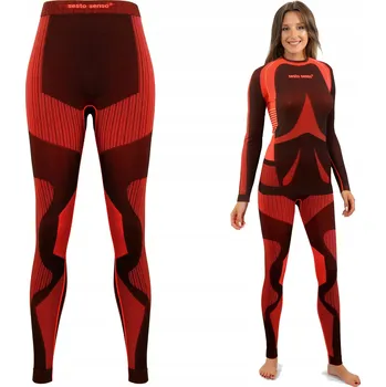 Dámské legíny Termoaktivní legíny Sesto Senso červené, velikost XL