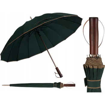 Deštník Peterson velký zelený deštník bez obalu, dlouhý, XL