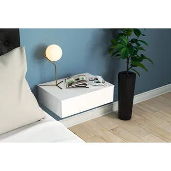 Noční stolek VerDesign TANYA noční stolek, bílý lesk