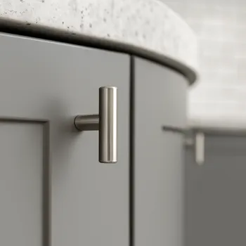 Nábytkové kování Interex Úchytka knopka RELING / Kartáčovaný nikl