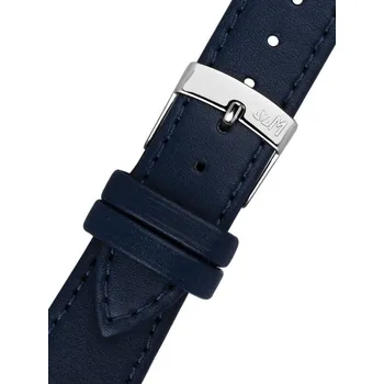 Řemínek na hodinky Kožený řemínek Morellato Point 0112419.062 S, modrý, veganský materiál - 16 mm