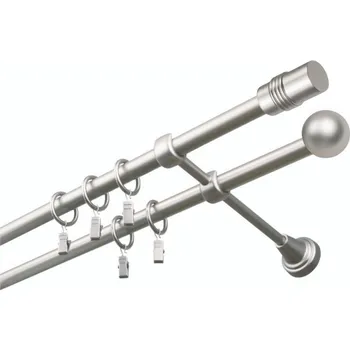 Garnýž Garnýž kovová 420 cm dvouřadá - dvojitá 16 Cylinder satina