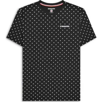 Pánské tričko Lambretta Target All Over Print Regular Fit T-Shirt Black/White L