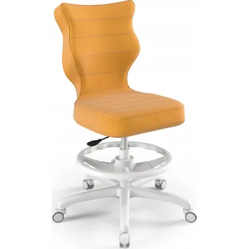 ENTELO otočná židle PRO DĚTI s podnožkou Petit žlutá Velvet r.5