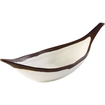 APS "Crocker" Miska ve tvaru listu, krémová, Obsah: 0,17 litru, Výška: 75 mm, Délka: 305 mm