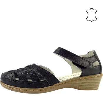 Dámské polobotky Aurelia kožená letní obuv LR62354 black, velikost 41