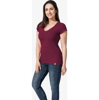 Dámské tričko CityZen - FLORENCIA Dámské tričko bordó 44