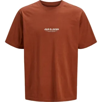 Pánské tričko Jack and Jones Regular Fit T-Shirt Brandy Brown S