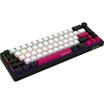 Klávesnice LORGAR Klávesnice KBP70MW, mechanická, bezdrátová herní, černá/červená, CS LRG-KBP70MW-BK-CS